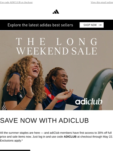 Adidas Sale Announcement