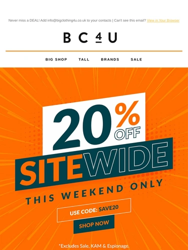 BigClothing4U Sale Announcement