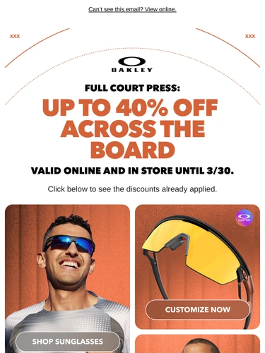 Oakley Sale Announcement