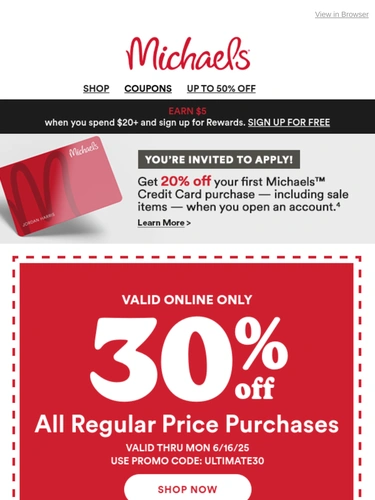 Michaels Newsletter