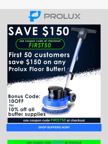 ProLux Cleaners Sale Announcement