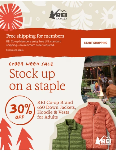 REI Sale Announcement