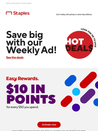 Staples Sale Announcement