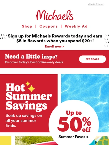 Michaels Newsletter