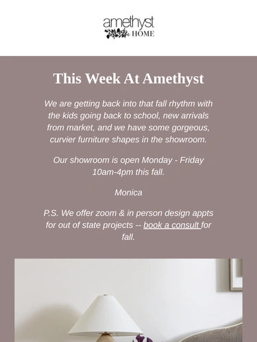 Amethyst Home Newsletter