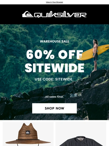 Quiksilver Sale Announcement