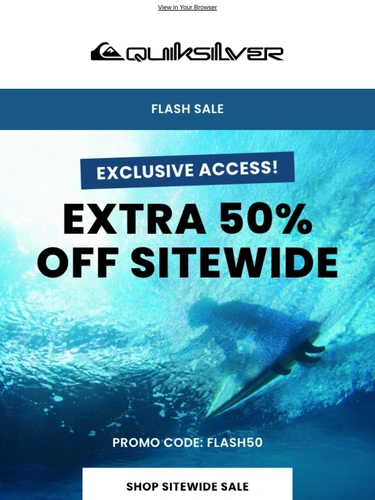 Quiksilver Sale Announcement