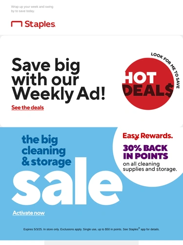 Staples Sale Announcement