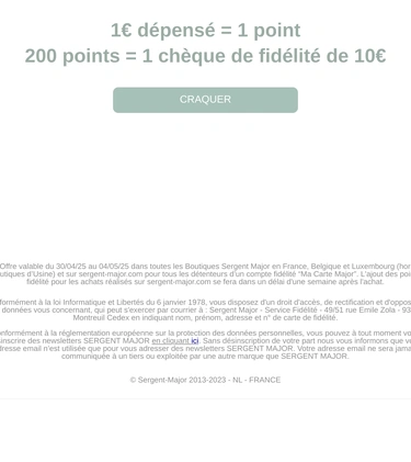 Sergent Major Loyalty Program