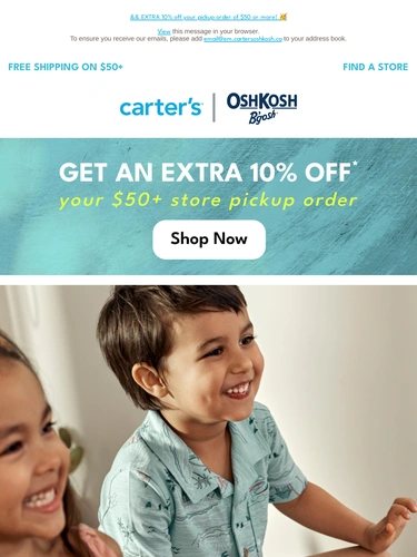Carter's OshKosh Sale Announcement