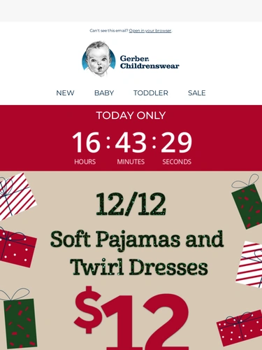 Gerber Childrenswear Sale Announcement