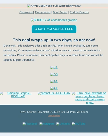 Rave Sports Sale Announcement