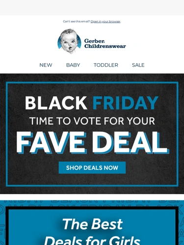 Gerber Childrenswear Sale Announcement