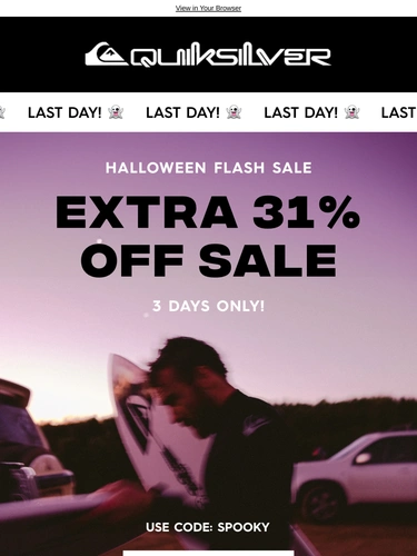 Quiksilver Sale Announcement