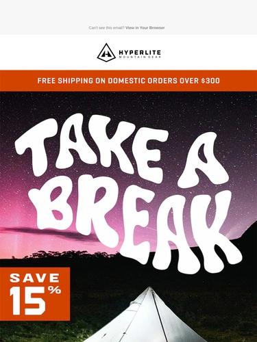Hyperlite Mountain Gear Sale Announcement