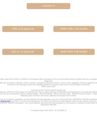 Sergent Major Sale Announcement