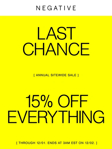 Negative Underwear Sale Announcement