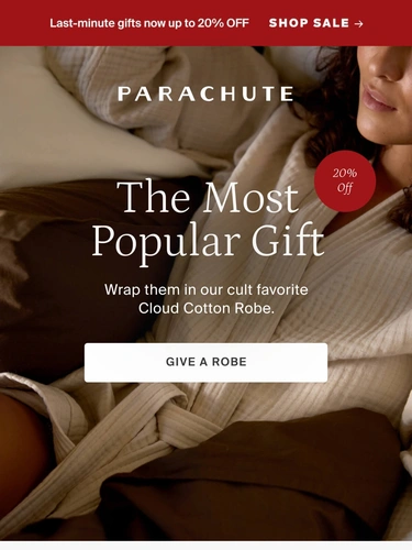 Parachute Home Sale Announcement