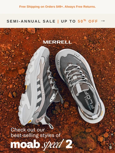 Merrell Sale Announcement