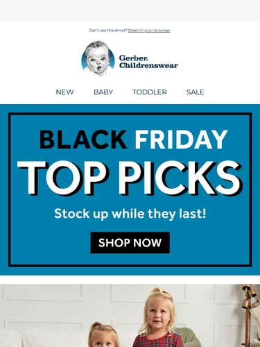 Gerber Childrenswear Sale Announcement