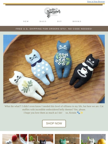 Brooklyn Haberdashery Newsletter