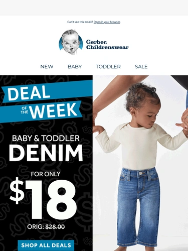 Gerber Childrenswear Sale Announcement