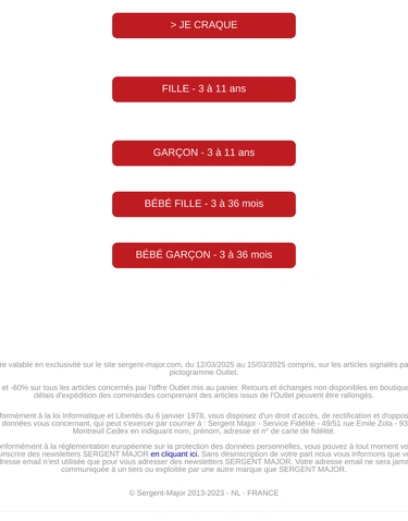 Sergent Major Sale Announcement