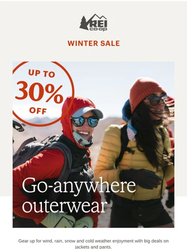 REI Sale Announcement