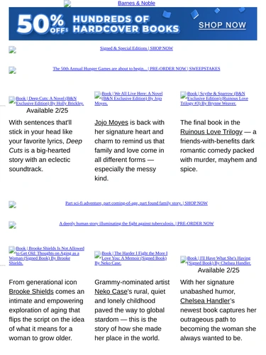 Barnes & Noble Newsletter