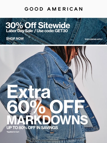 Good American Sale Announcement