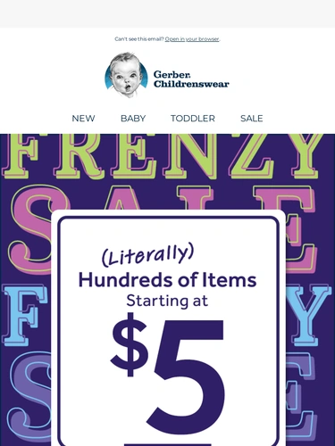Gerber Childrenswear Sale Announcement