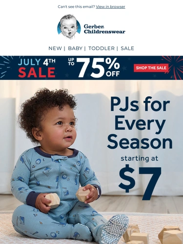 Gerber Childrenswear Sale Announcement