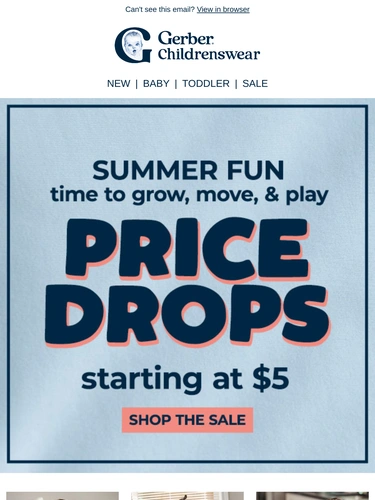 Gerber Childrenswear Sale Announcement