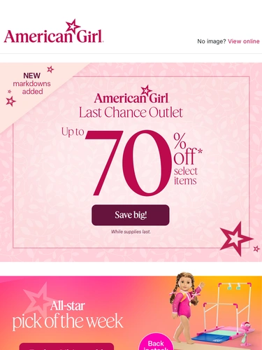 American Girl Sale Announcement