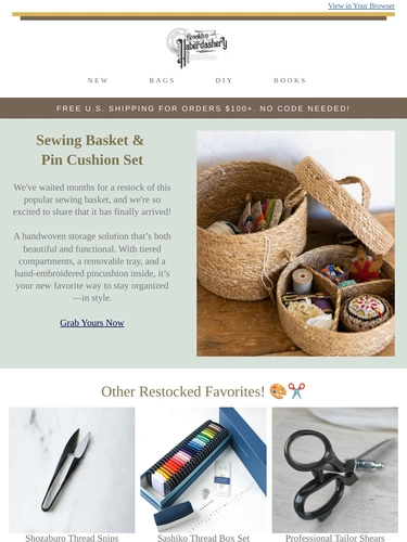 Brooklyn Haberdashery Sale Announcement