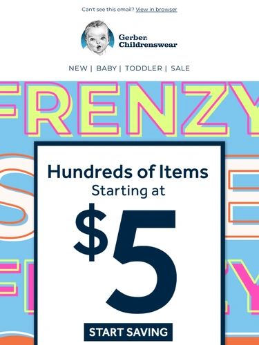 Gerber Childrenswear Sale Announcement