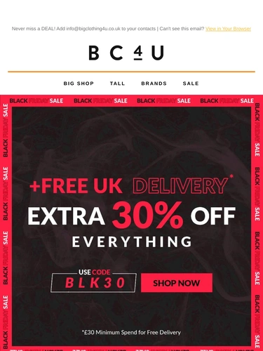 BigClothing4U Sale Announcement