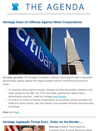 Heritage Foundation Newsletter