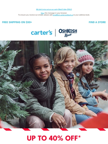 Carter's OshKosh Sale Announcement