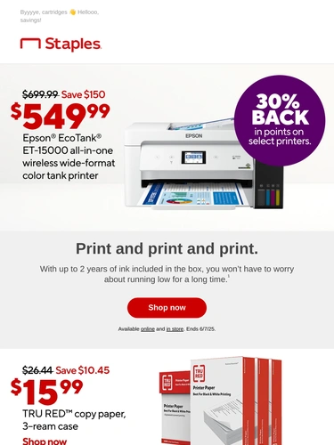 Staples Sale Announcement