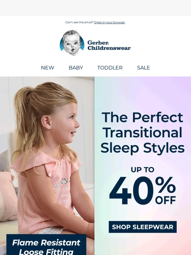Gerber Childrenswear Sale Announcement