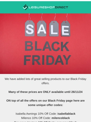 Leisureshopdirect Sale Announcement