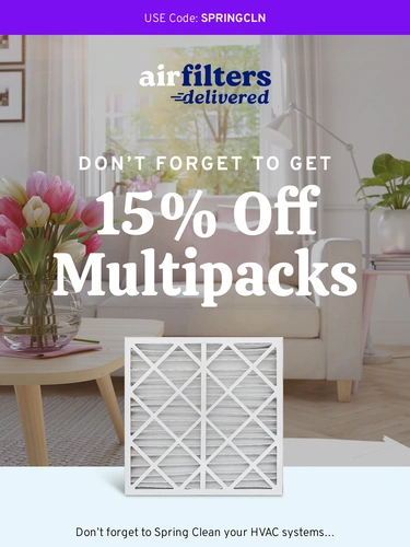 Air Filters Delivered Sale Announcement
