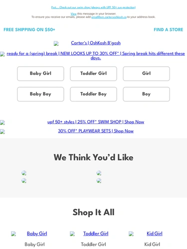 Carter's OshKosh Sale Announcement