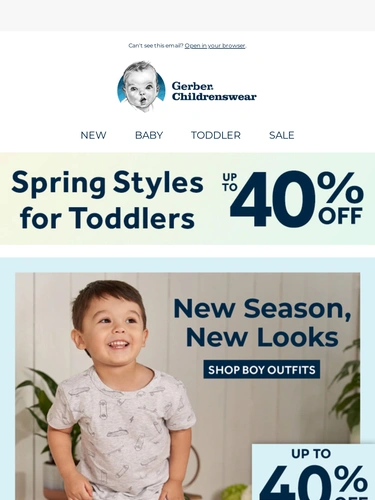 Gerber Childrenswear Sale Announcement