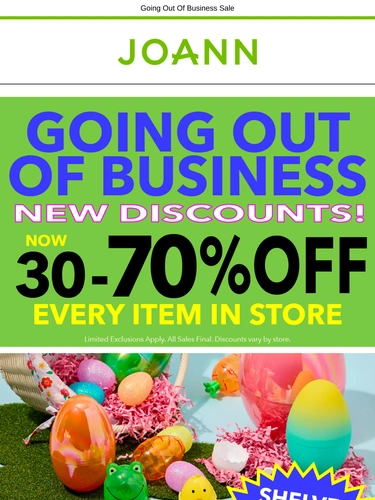 Joann Sale Announcement