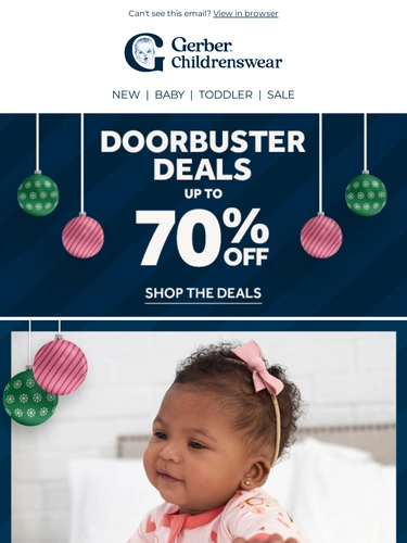 Gerber Childrenswear Sale Announcement