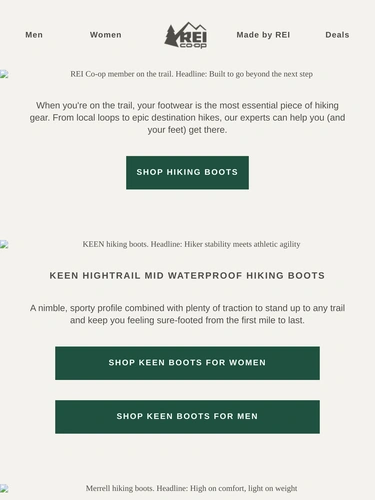 REI Sale Announcement