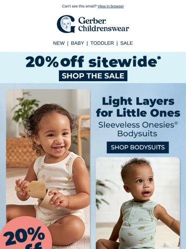 Gerber Childrenswear Sale Announcement