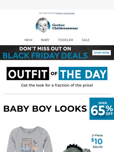 Gerber Childrenswear Sale Announcement